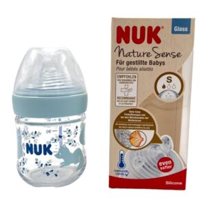 NUK Biberon Nature Sense En Verre Temperature Control S 120ML