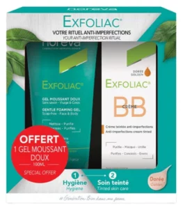 noreva EXFOLIAC Pack Gel moussant et Crème teintée