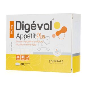 Digéval Appétit Plus 500 mg B/30 Comprimés