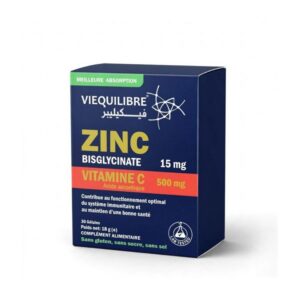 VIEQUILIBRE ZINC 15mg VITAMINE C 500mg B/30